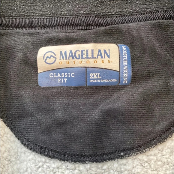 Magellan Outdoors Sweater Men Size XXL Gray Pullover 1/4 Zip Moisture Wicking - Picture 3 of 9
